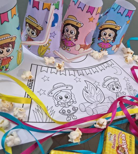 Copo Fogueira – Lembrancinha e Decoração Junina para Imprimir