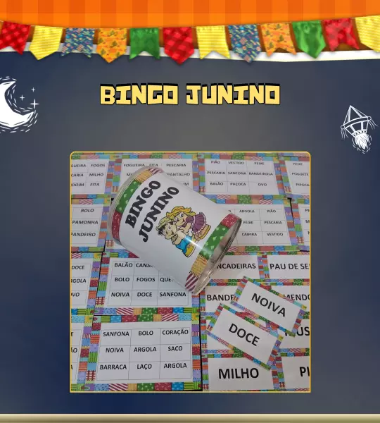 Bingo Junino – Atividade Lúdica para Leitura, Escrita e Festa na Escola