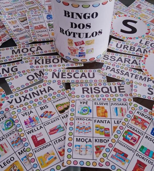 Bingo dos Rótulos - Recurso Educativo para Leitura e Identificação de Palavras