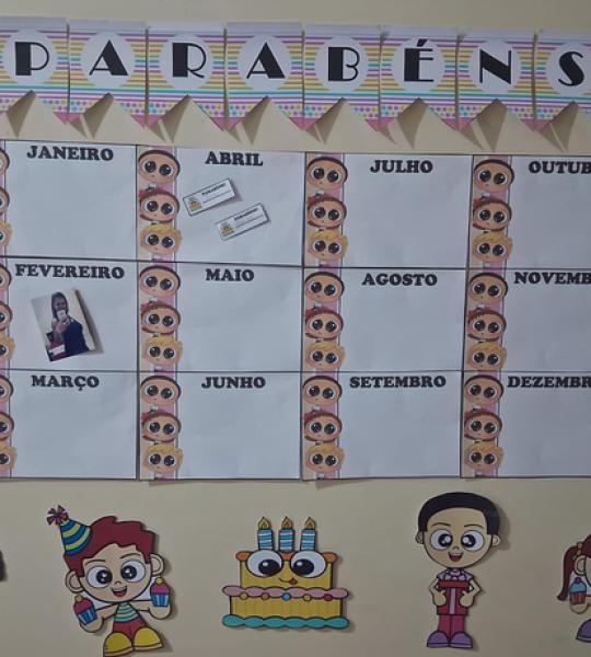 Painel de Aniversariantes - Homenageie os Alunos no Dia Especial