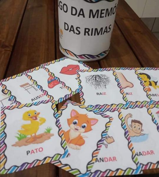 Jogo da Memória das Rimas - Recurso Educativo para Aprender Rimas