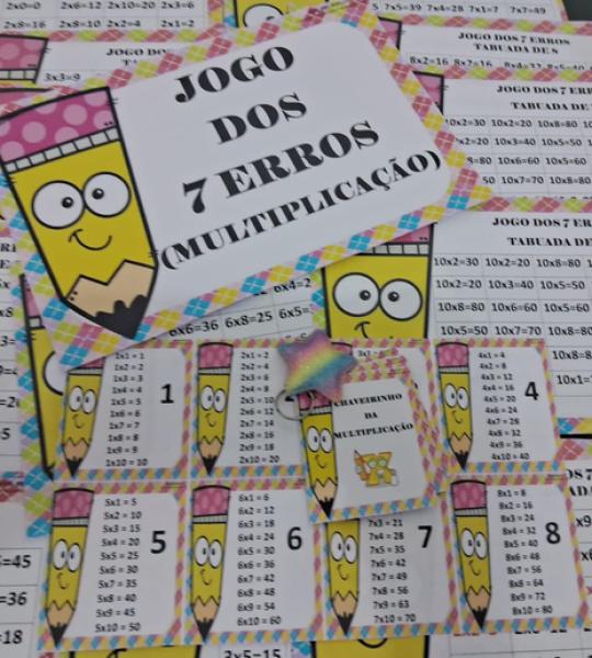 Sete Erros da Multiplicação – Aprenda multiplicação de forma divertida e desafiadora!