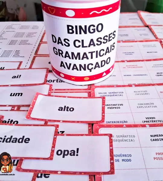 Bingo das Classes Gramaticais – Versão Avançada